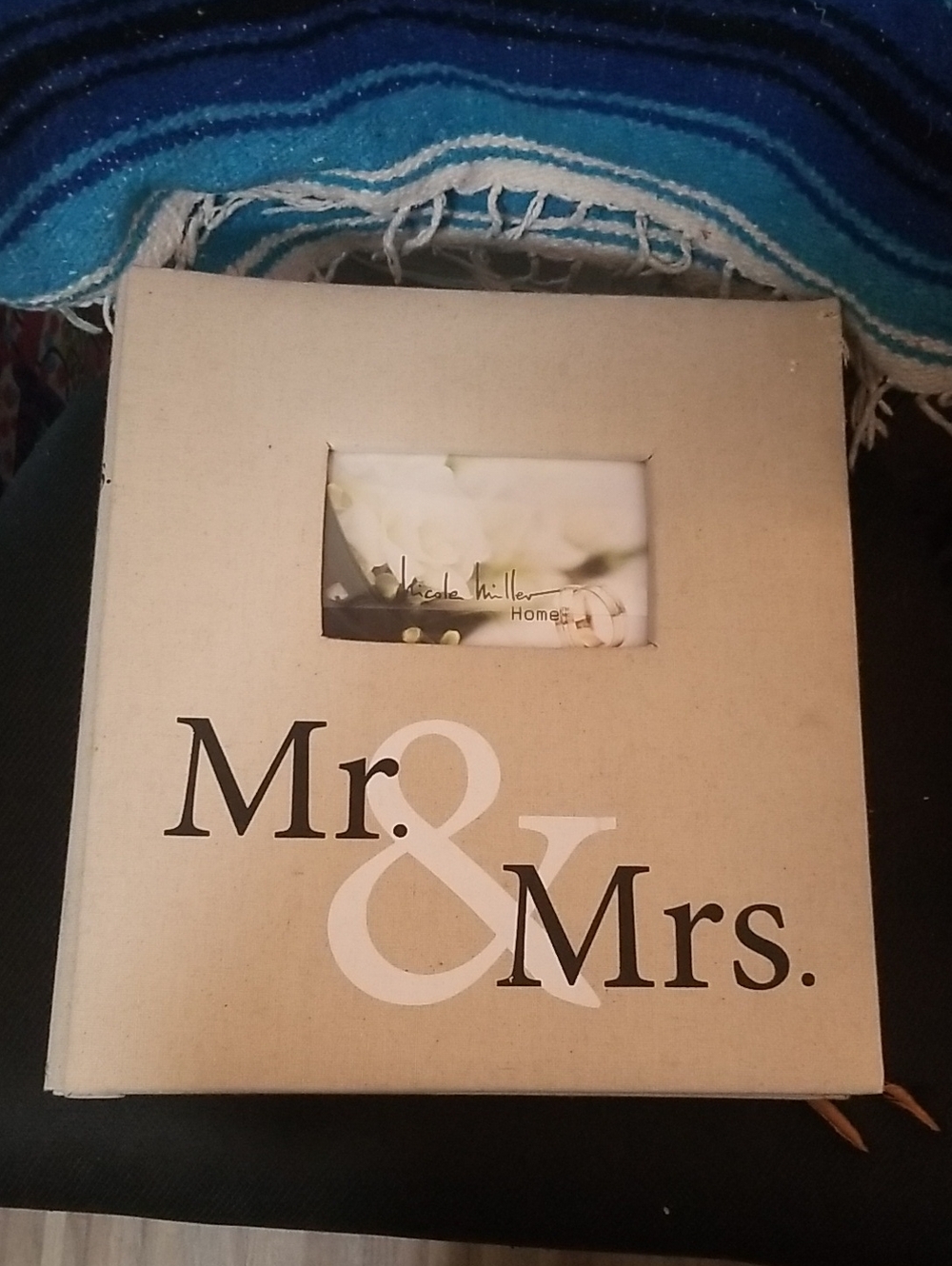 Nicole Miller Beige Mr. & Mrs. Photo Frame